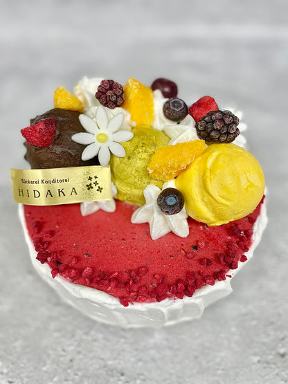 【冷凍発送】HIDAKAのオーダージェラートケーキ「ミックスベリーのアイスケーキ」